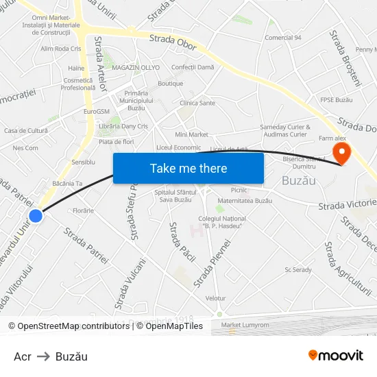 Acr to Buzău map
