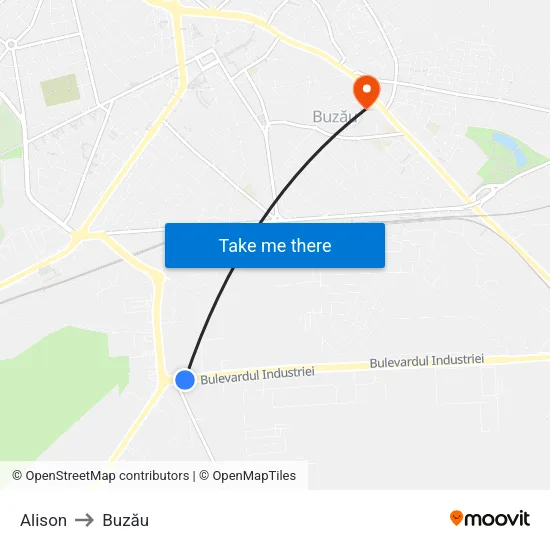 Alison to Buzău map