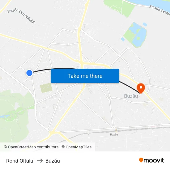 Rond Oltului to Buzău map