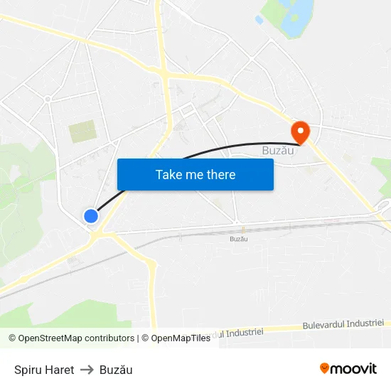 Spiru Haret to Buzău map