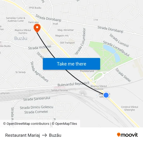 Restaurant Mariaj to Buzău map