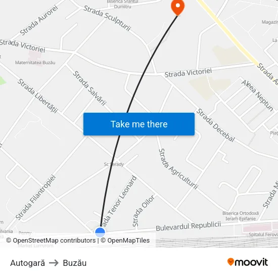 Autogară to Buzău map