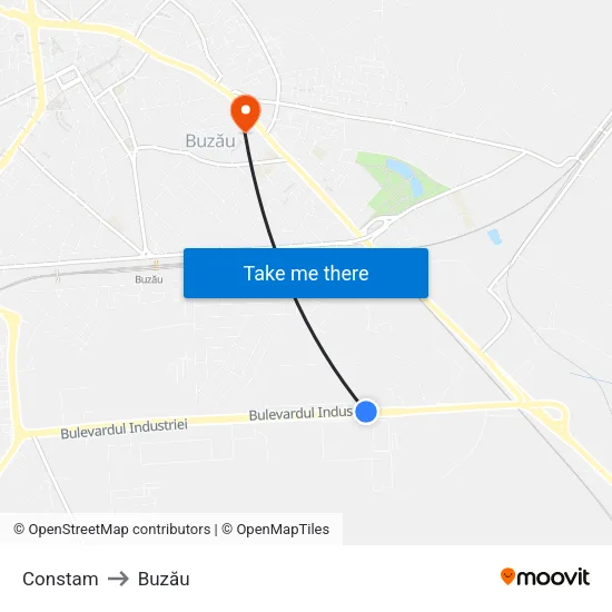 Constam to Buzău map
