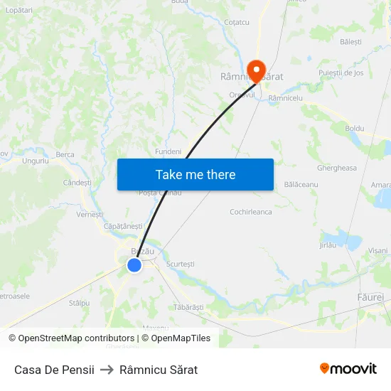 Casa De Pensii to Râmnicu Sărat map