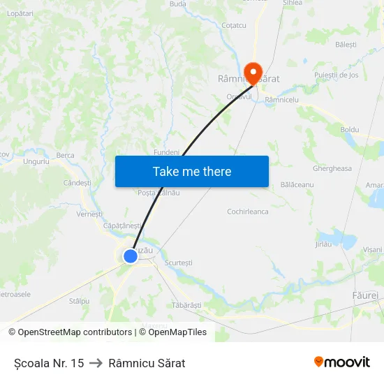 Școala Nr. 15 to Râmnicu Sărat map