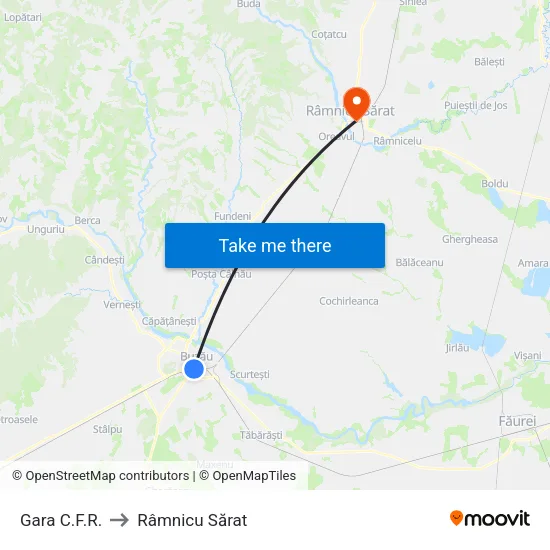 Gara C.F.R. to Râmnicu Sărat map