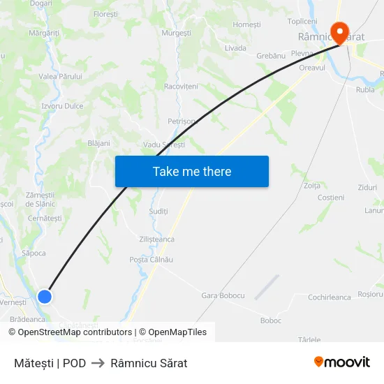 Mătești | POD to Râmnicu Sărat map