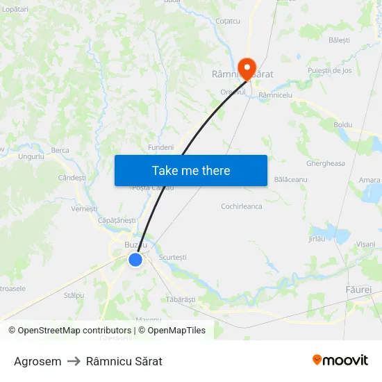 Agrosem to Râmnicu Sărat map
