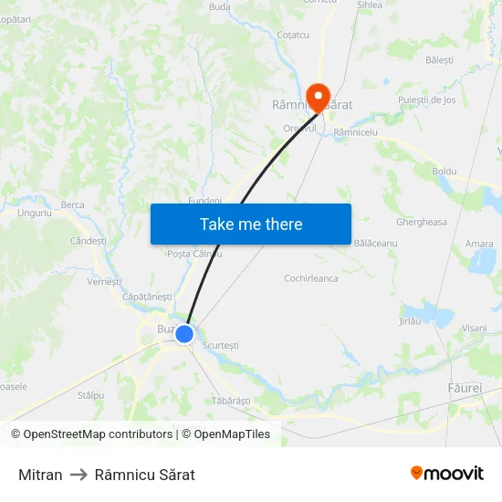 Mitran to Râmnicu Sărat map