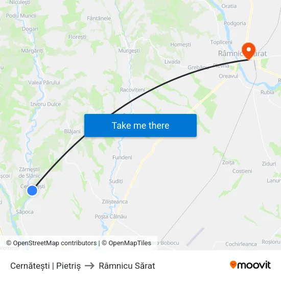 Cernătești | Pietriș to Râmnicu Sărat map