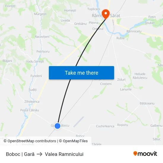 Boboc | Gară to Valea Ramnicului map