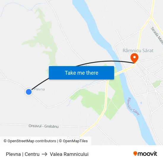 Plevna | Centru to Valea Ramnicului map