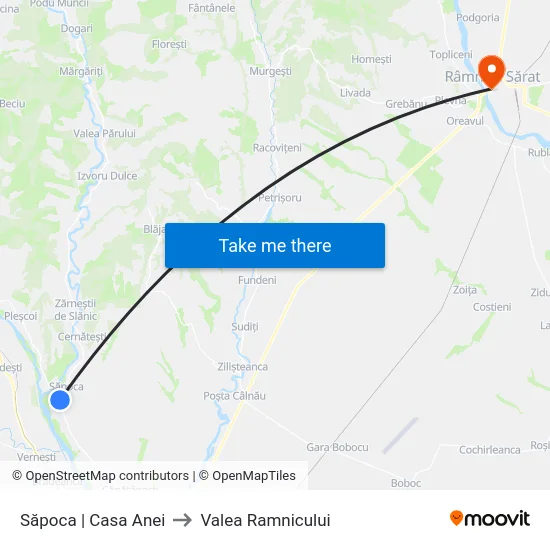 Săpoca | Casa Anei to Valea Ramnicului map