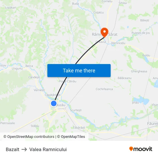 Bazalt to Valea Ramnicului map