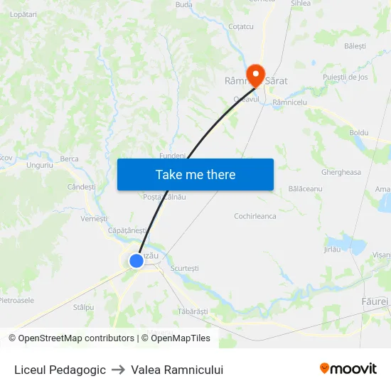 Liceul Pedagogic to Valea Ramnicului map