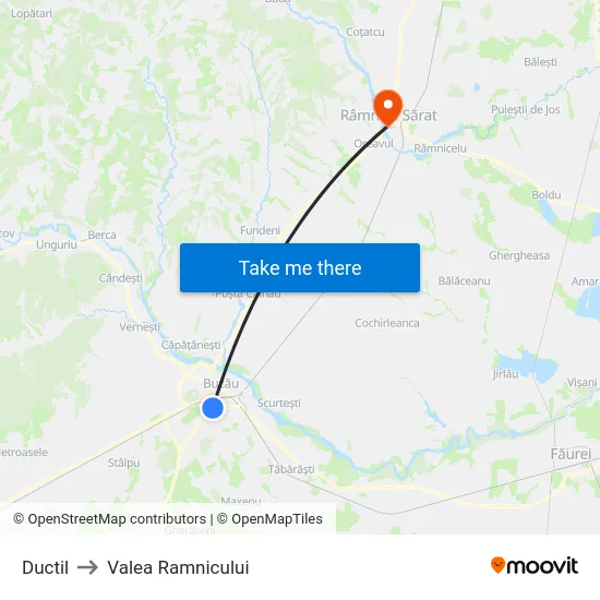 Ductil to Valea Ramnicului map