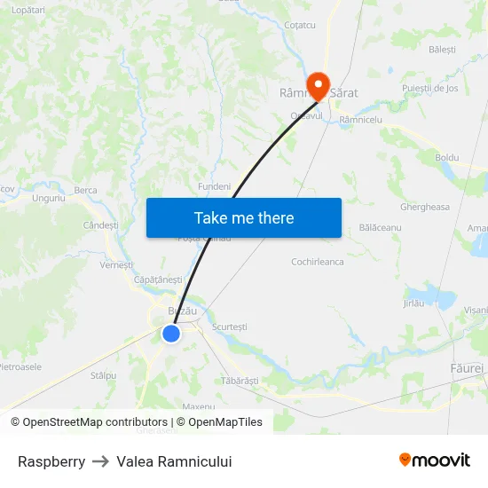 Raspberry to Valea Ramnicului map