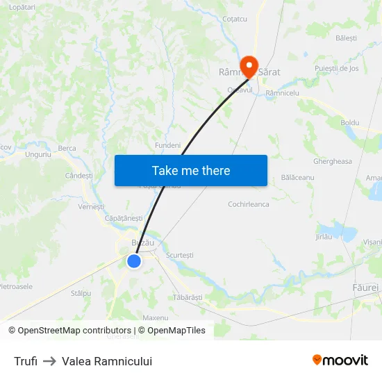 Trufi to Valea Ramnicului map
