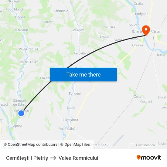 Cernătești | Pietriș to Valea Ramnicului map