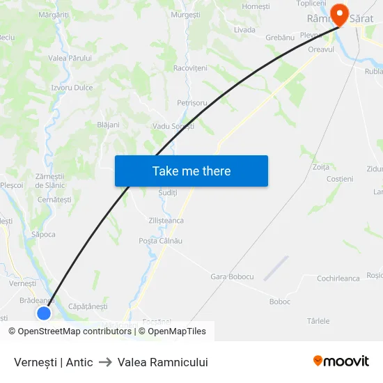 Vernești | Antic to Valea Ramnicului map