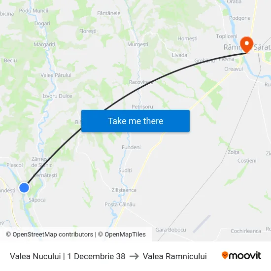 Valea Nucului | 1 Decembrie 38 to Valea Ramnicului map