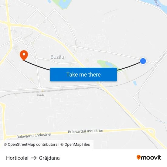 Horticolei to Grăjdana map