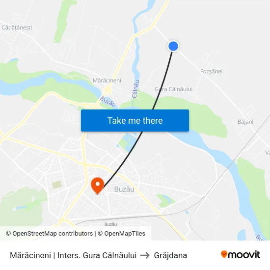 Mărăcineni | Inters. Gura Câlnăului to Grăjdana map