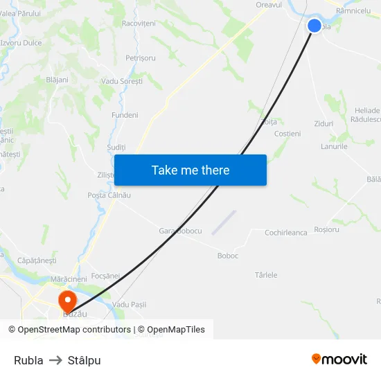 Rubla to Stâlpu map