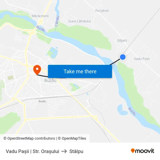 Vadu Pașii | Str. Orașului to Stâlpu map