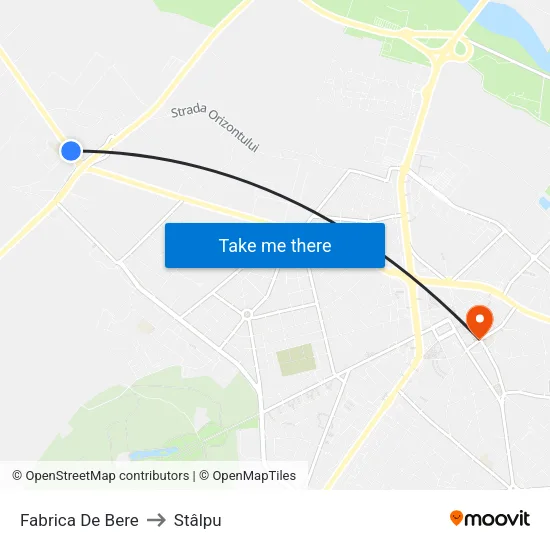 Fabrica De Bere to Stâlpu map