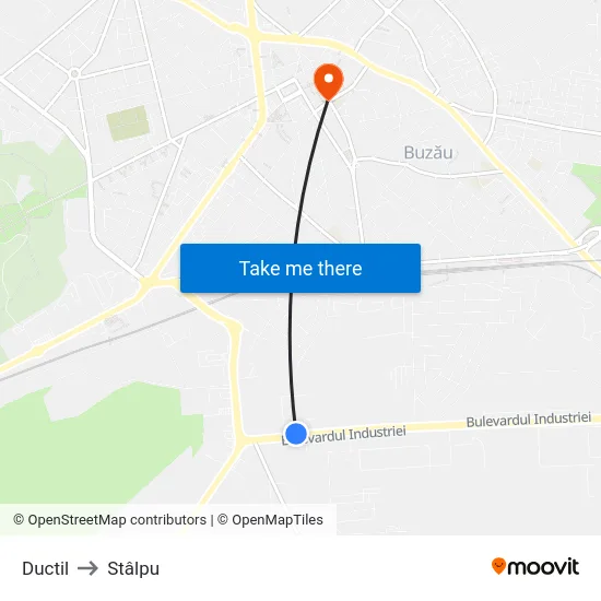 Ductil to Stâlpu map