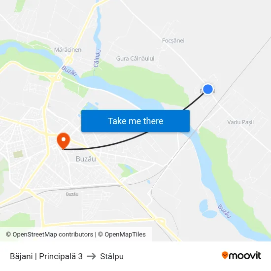 Băjani | Principală 3 to Stâlpu map