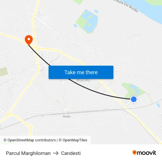 Parcul Marghiloman to Candesti map