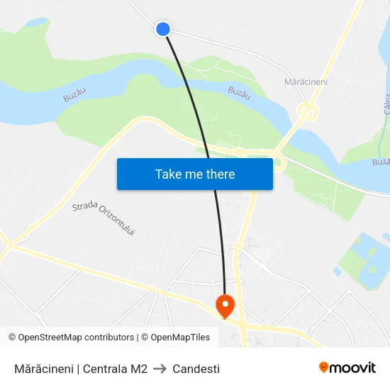 Mărăcineni | Centrala M2 to Candesti map