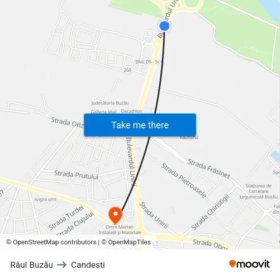 Râul Buzău to Candesti map