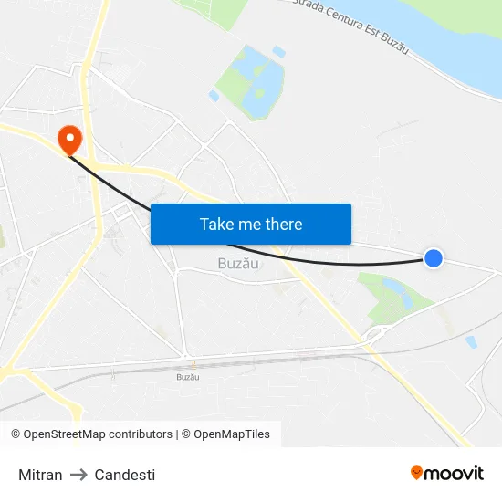 Mitran to Candesti map