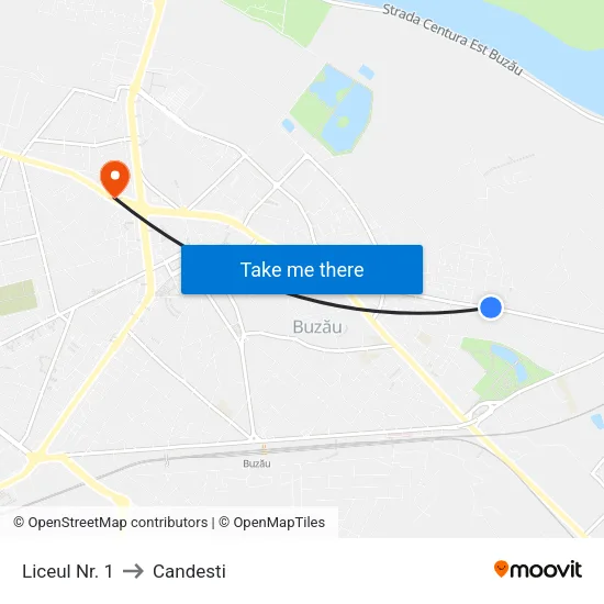 Liceul Nr. 1 to Candesti map