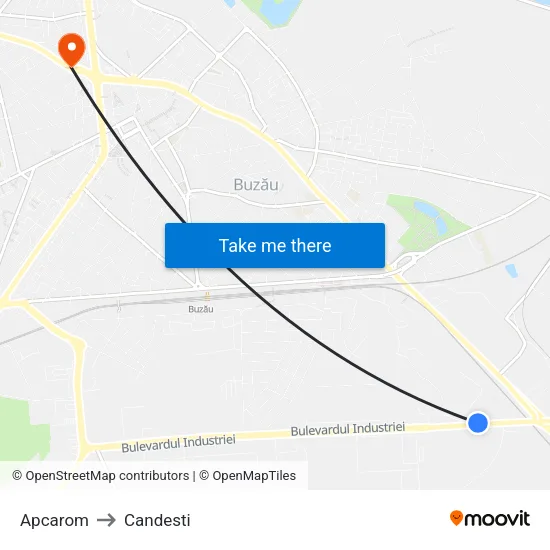 Apcarom to Candesti map