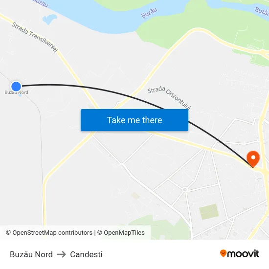 Buzău Nord to Candesti map