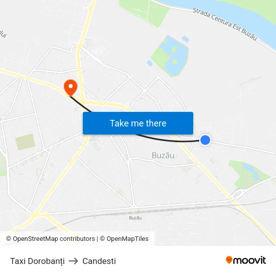 Taxi Dorobanți to Candesti map