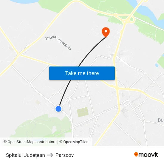 Spitalul Județean to Parscov map
