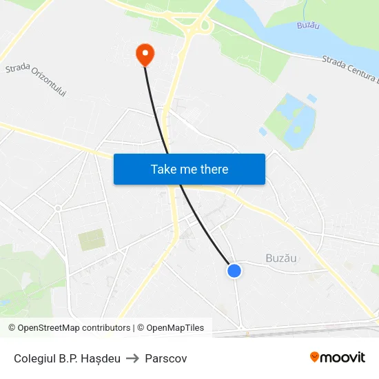 Colegiul B.P. Hașdeu to Parscov map