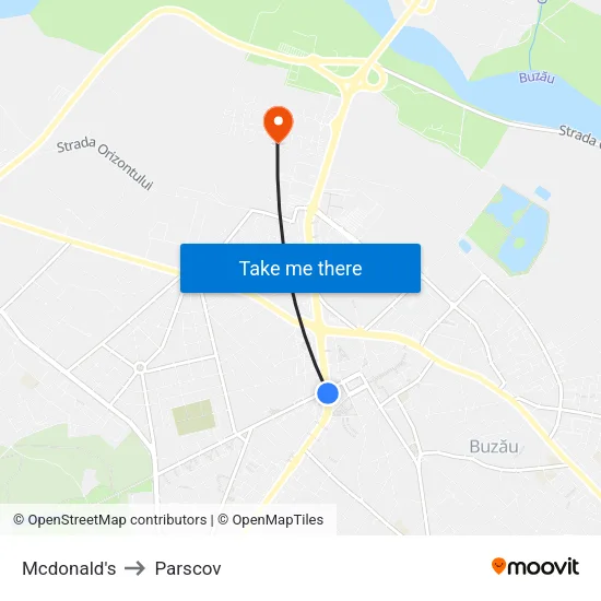 Mcdonald's to Parscov map