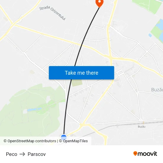 Peco to Parscov map