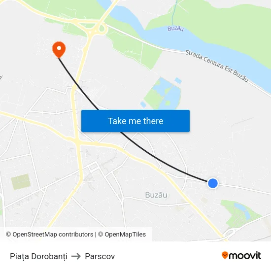 Piața Dorobanți to Parscov map