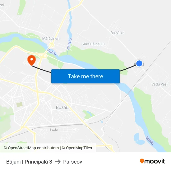 Băjani | Principală 3 to Parscov map