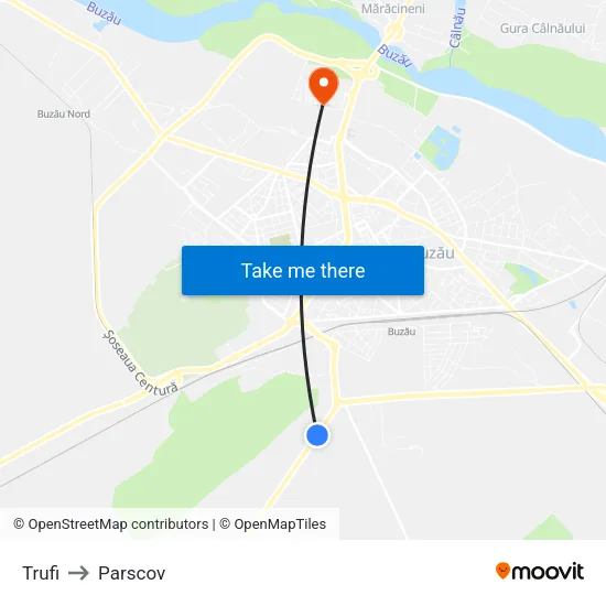 Trufi to Parscov map