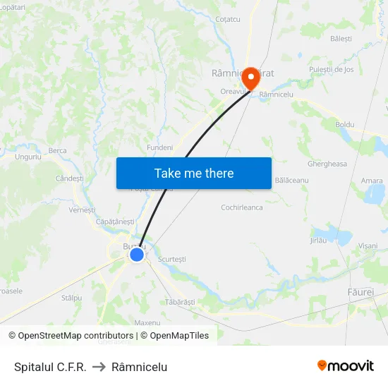 Spitalul C.F.R. to Râmnicelu map