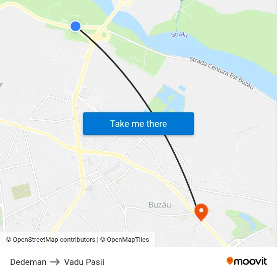 Dedeman to Vadu Pasii map