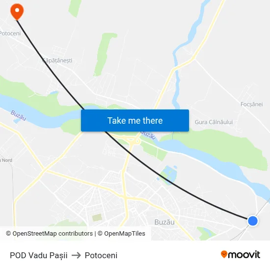 POD Vadu Pașii to Potoceni map
